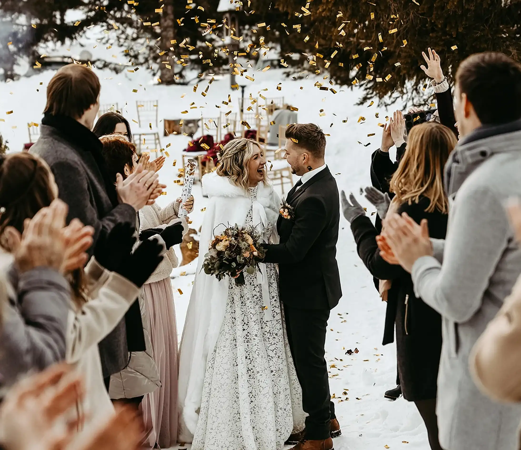 Winterhochzeit im Chalet O