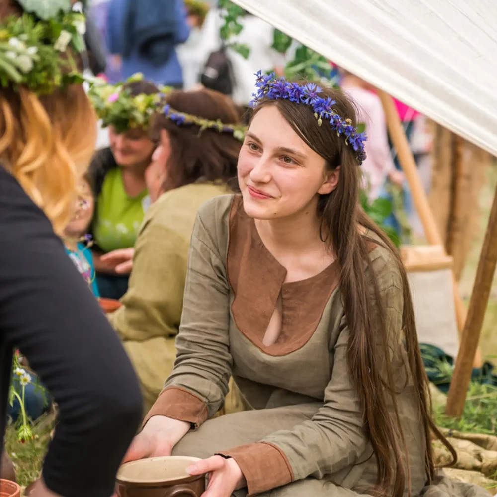 Midsommar oder Sommersonnenwende mit Familie im Chalet O